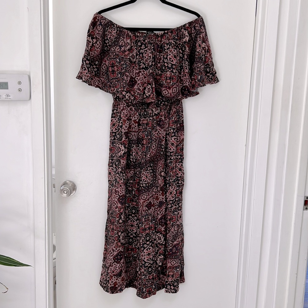 Cute off the shoulder wide leg romper